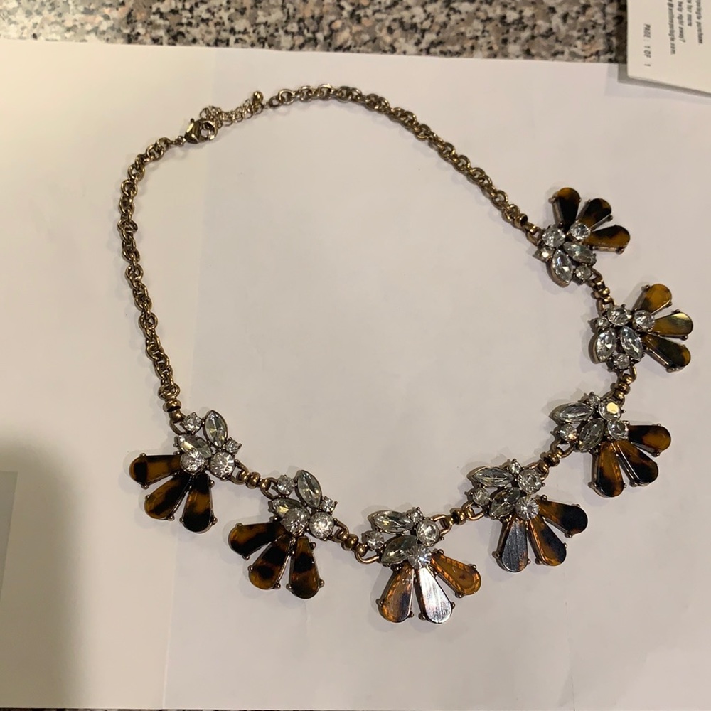 Gold tone statement necklace